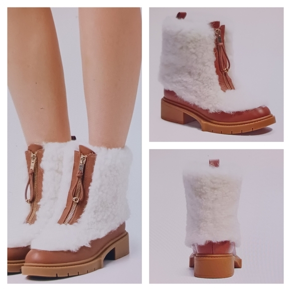 COACH Leona Shearling Boots NIB $295 size 7.5B    S3208 - Picture 1 of 8